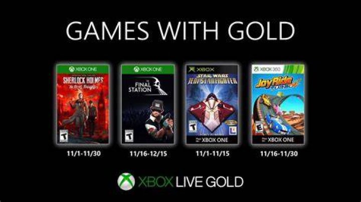 Xbox Games With Gold Revealed for November
